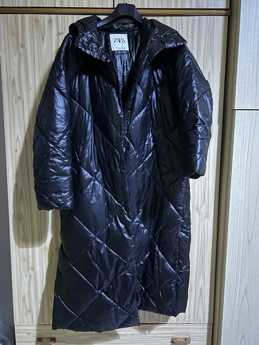 Zara daunenmantel lang schwarz - zara,