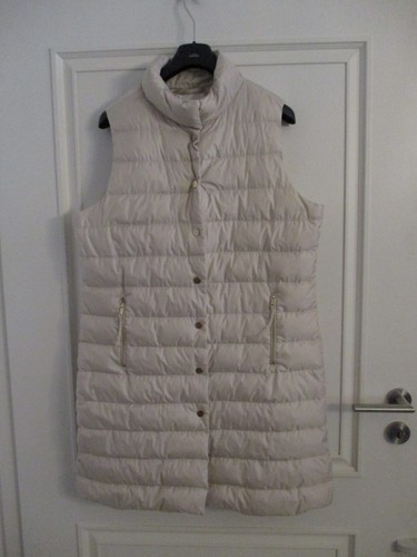 Lange beige steppweste daunen - steppweste,